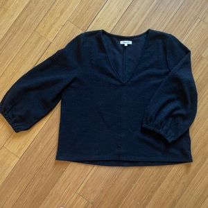 Madewell V Neck nubby texture top Size XL